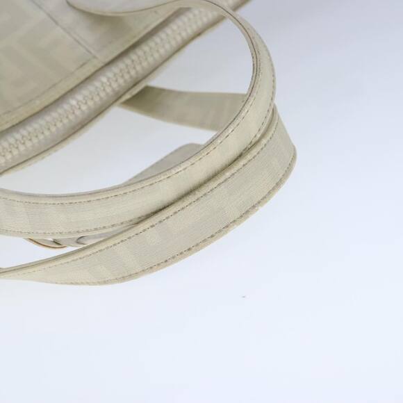 FENDI Zucca Canvas Tote Bag Pvc White Silver - Picture 8 of 12